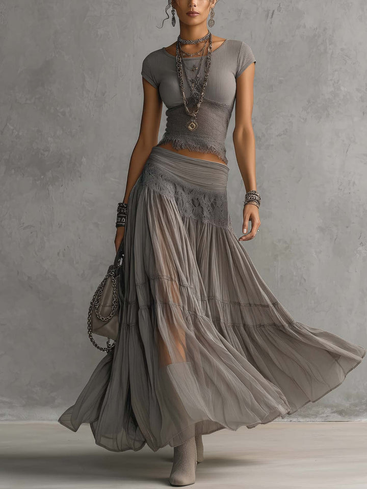 Bláithín | The Ethereal Pleated Maxi Set