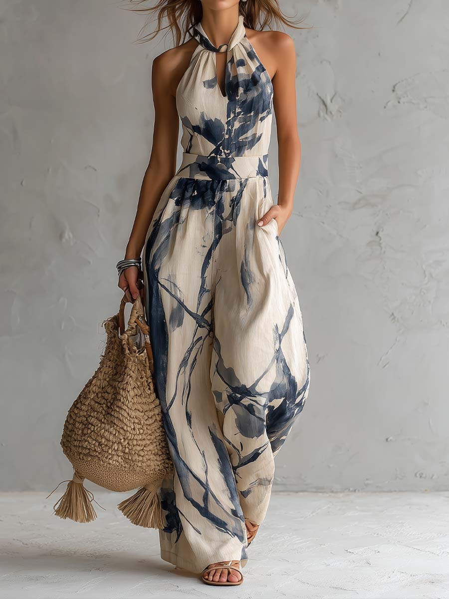 Solaine | The Elegant Halter Jumpsuit
