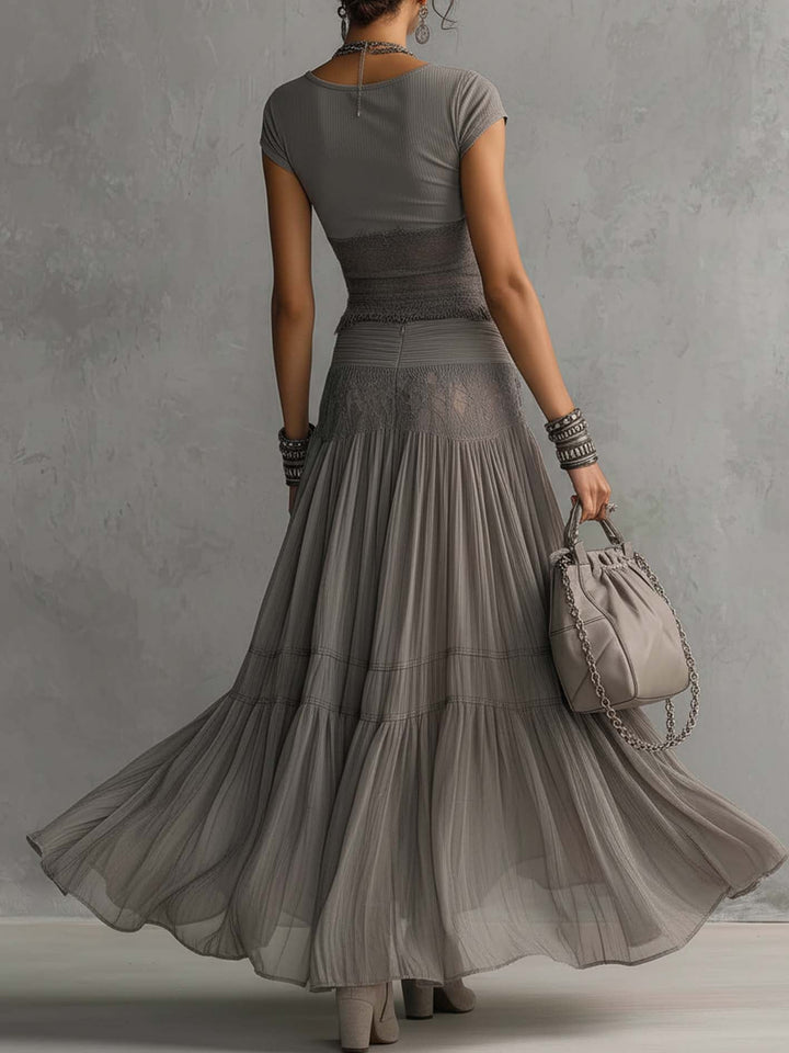 Bláithín | The Ethereal Pleated Maxi Set