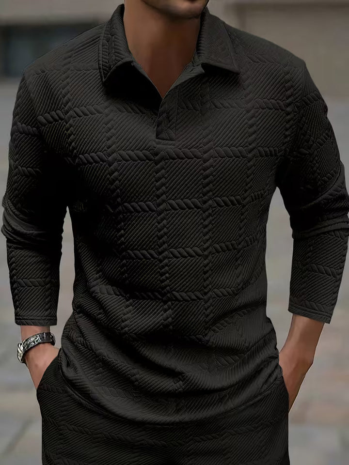 Archer | Classic Knit Jacquard Collar Shirt