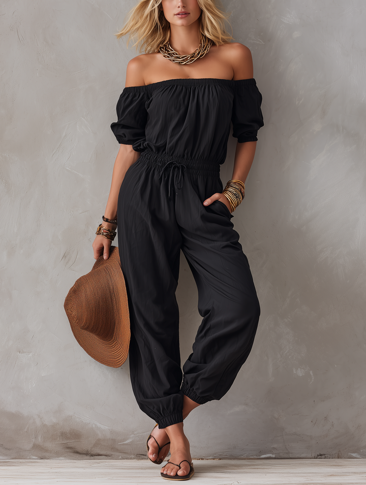 Ianthe | The Elegant Off-Shoulder Jumpsuit