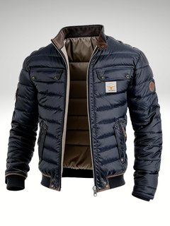 Fachtna | Men's Stand Collar Jacket with Chest Pockets