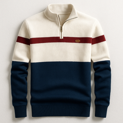 Bearach | Men's Quarter-Zip Knit Jumper with Stretch Cuffs
