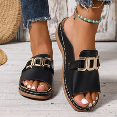 Fand | Orthopedic Wedge Sandals with Buckle Detail