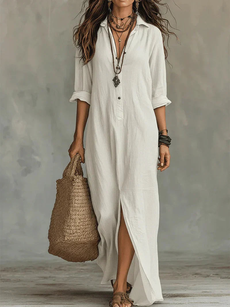 Ríonach | The Boho Button-Down Maxi