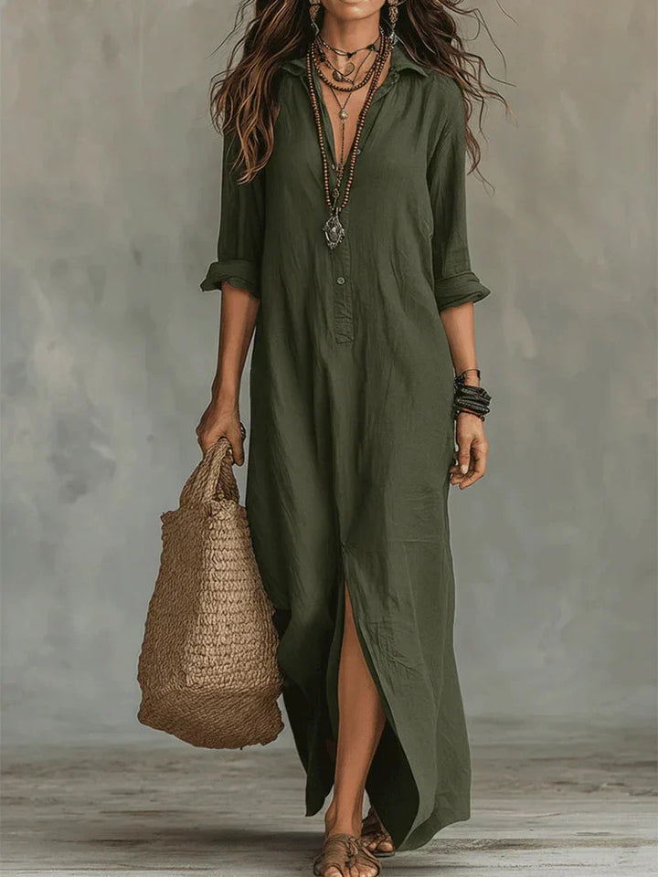 Ríonach | The Boho Button-Down Maxi