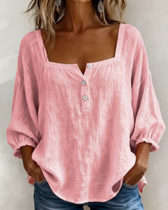 Orlinda | Puff Sleeve Blouse with Square Neckline