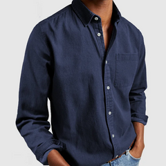 Alvin | Men's Casual Button-Up Shirt with Lapel Collar