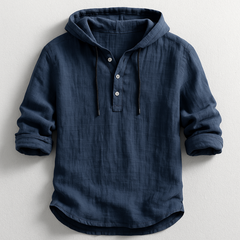 Grattan | Men's Breathable Hooded Shirt with Drawstring Neckline