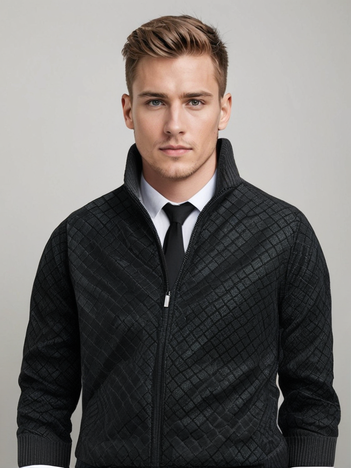 Ultán | The Stand-Collar Zip Cardigan