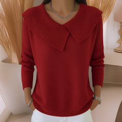 Meryl | Cosy Collared Jumper with Pleat Detail