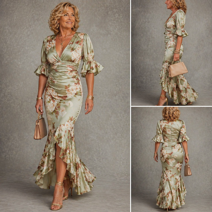 Isadora | The Ruched Floral Maxi