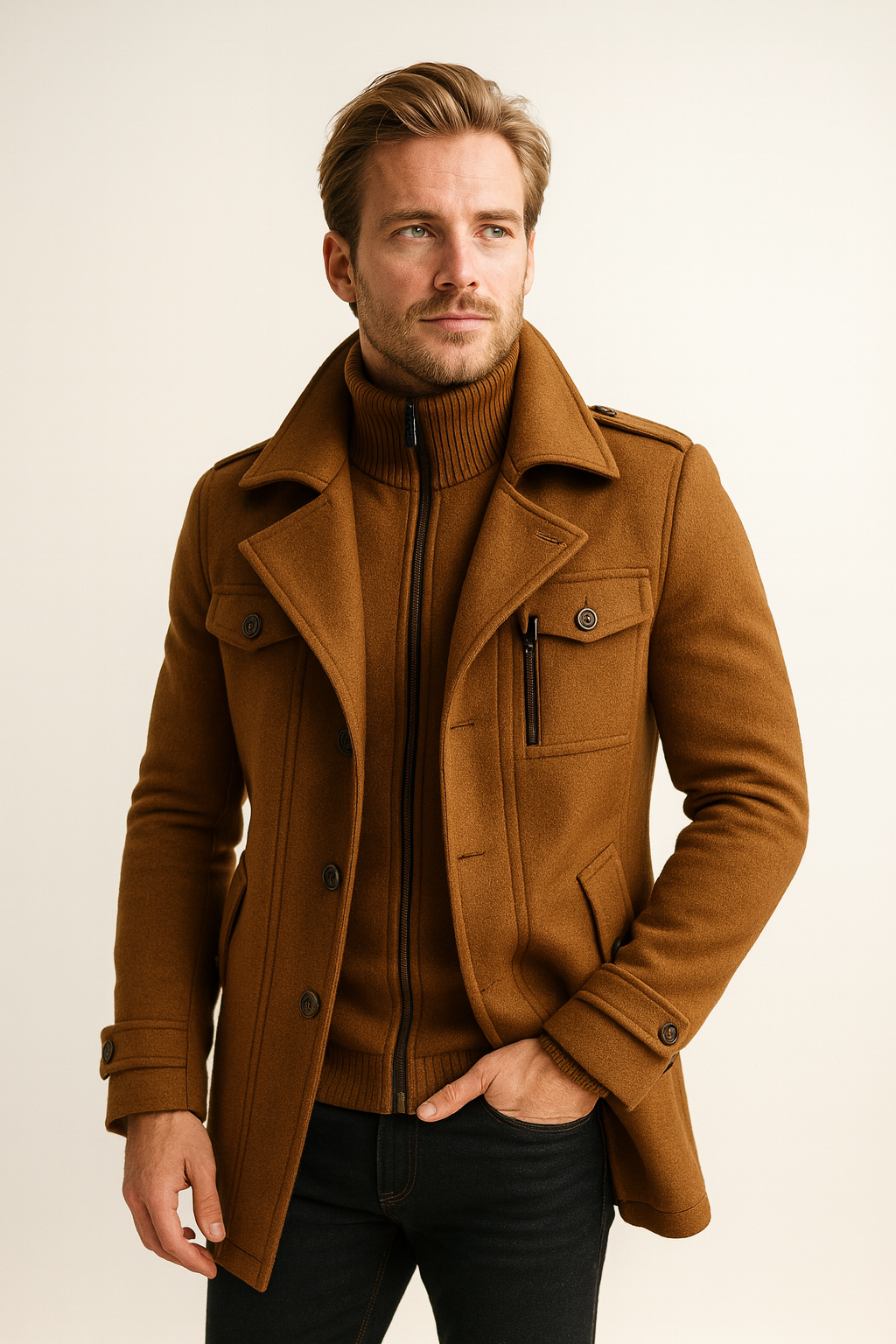Amhlaoibh | The Tailored Double-Breasted Overcoat