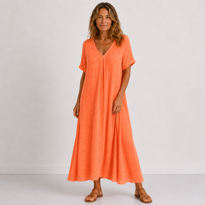 Aoibhnat | The Fluid V-Neck Dress