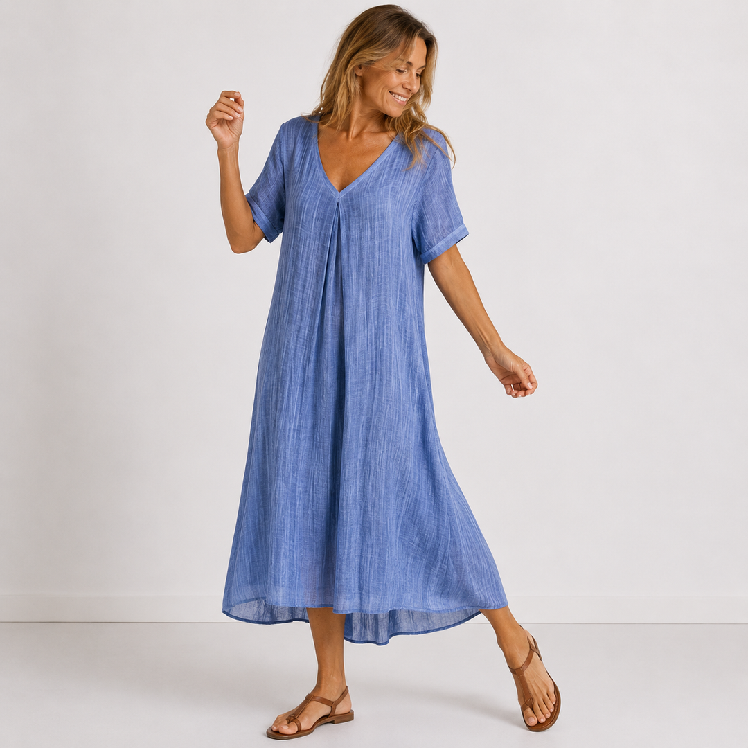 Aoibhnat | The Fluid V-Neck Dress