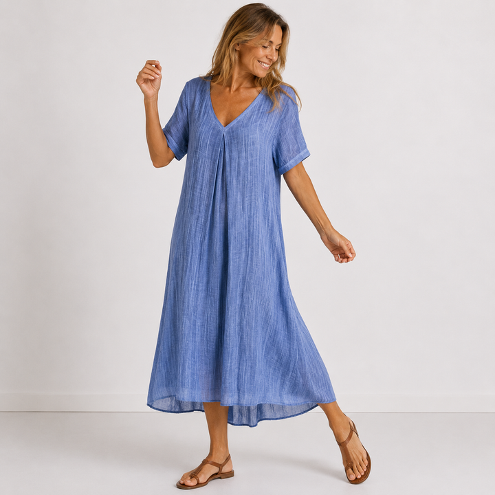 Aoibhnat | The Fluid V-Neck Dress