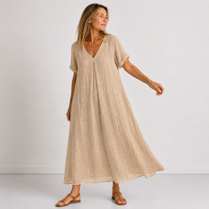 Aoibhnat | The Fluid V-Neck Dress