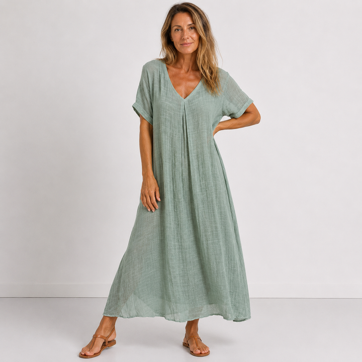Aoibhnat | The Fluid V-Neck Dress