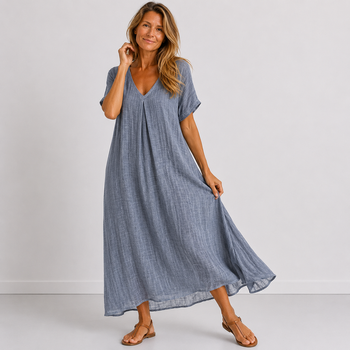 Aoibhnat | The Fluid V-Neck Dress