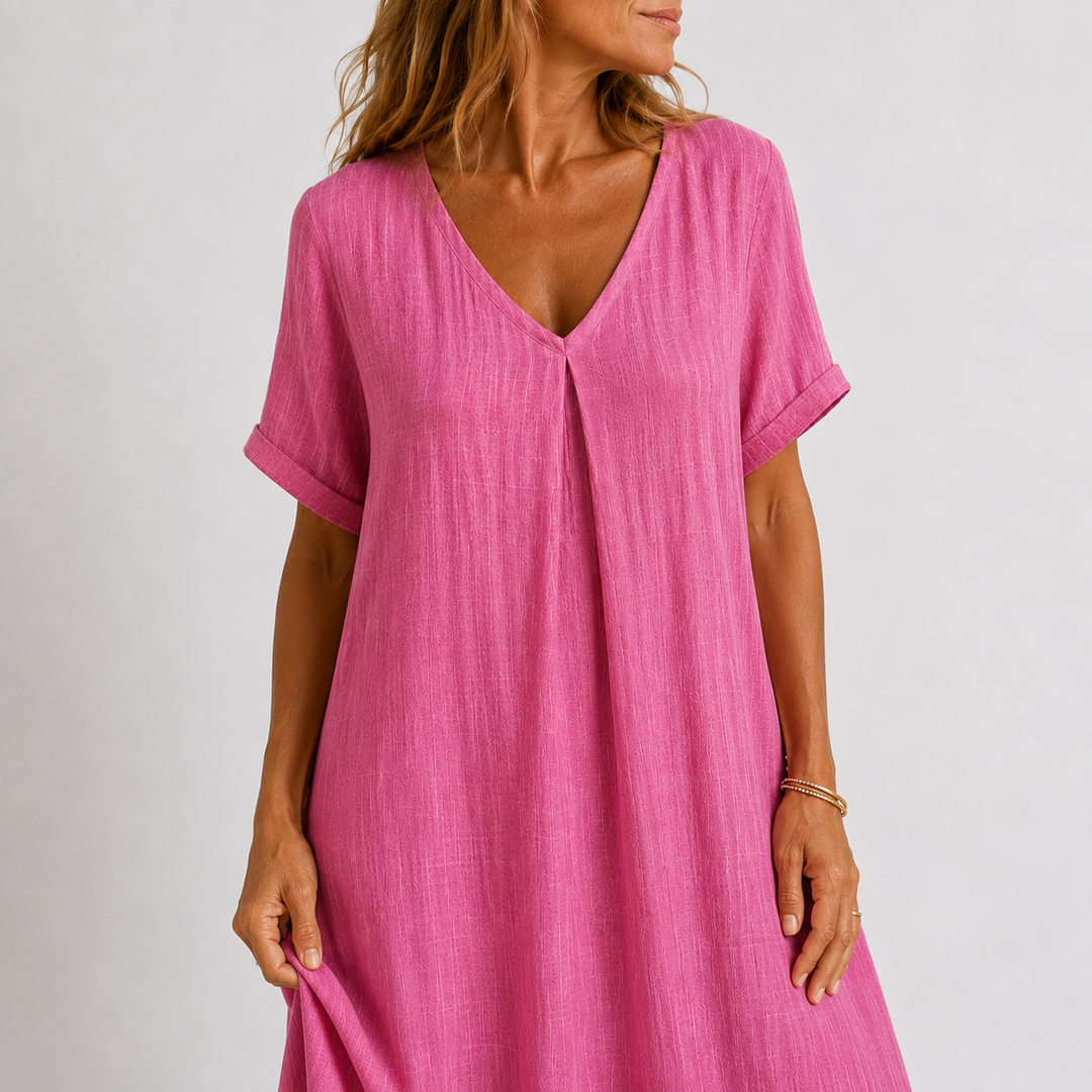 Aoibhnat | The Fluid V-Neck Dress