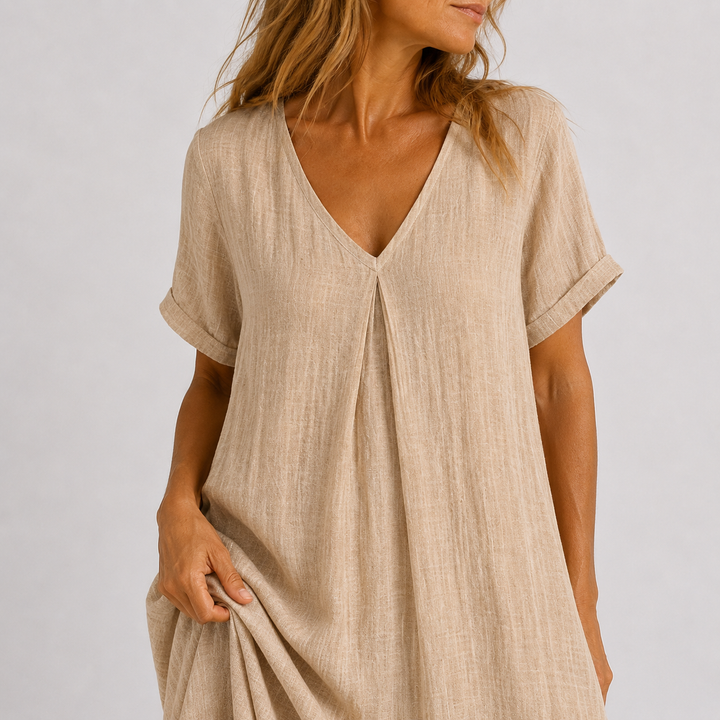 Aoibhnat | The Fluid V-Neck Dress