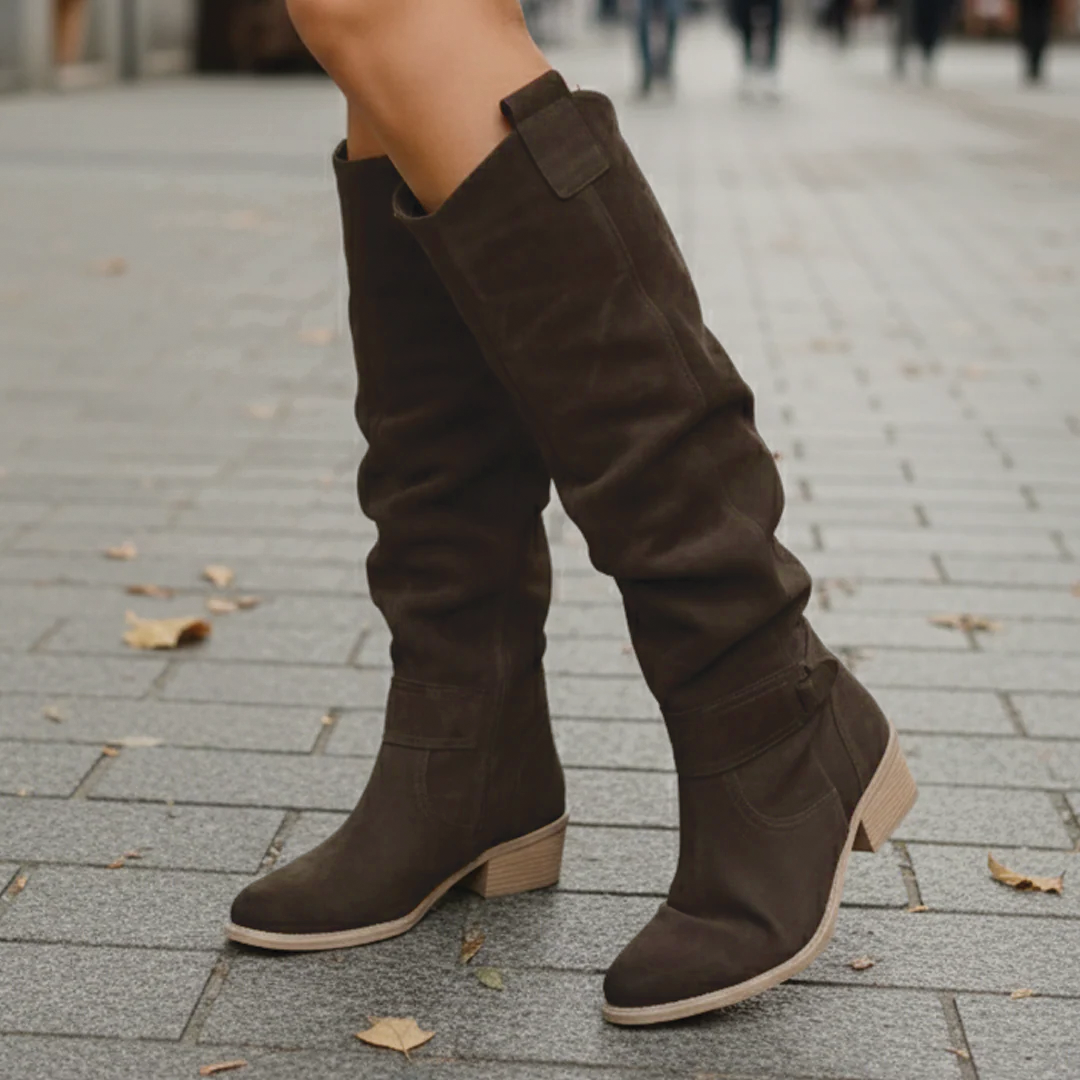 Clara | The Polished Knee Boot