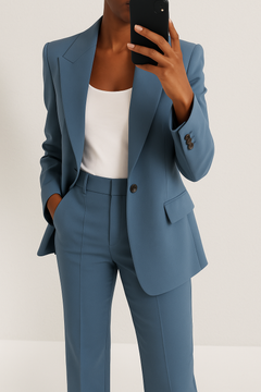 Liffey | Women's Two-Piece Trouser Suit with Notch Lapels