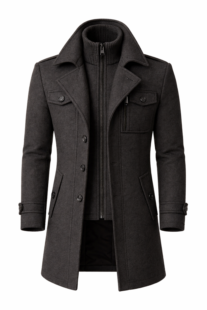 Amhlaoibh | The Tailored Double-Breasted Overcoat