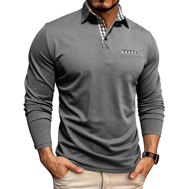 Tomás | The Long-Sleeve Checkered Polo