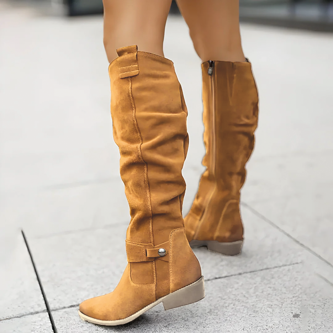 Clara | The Polished Knee Boot