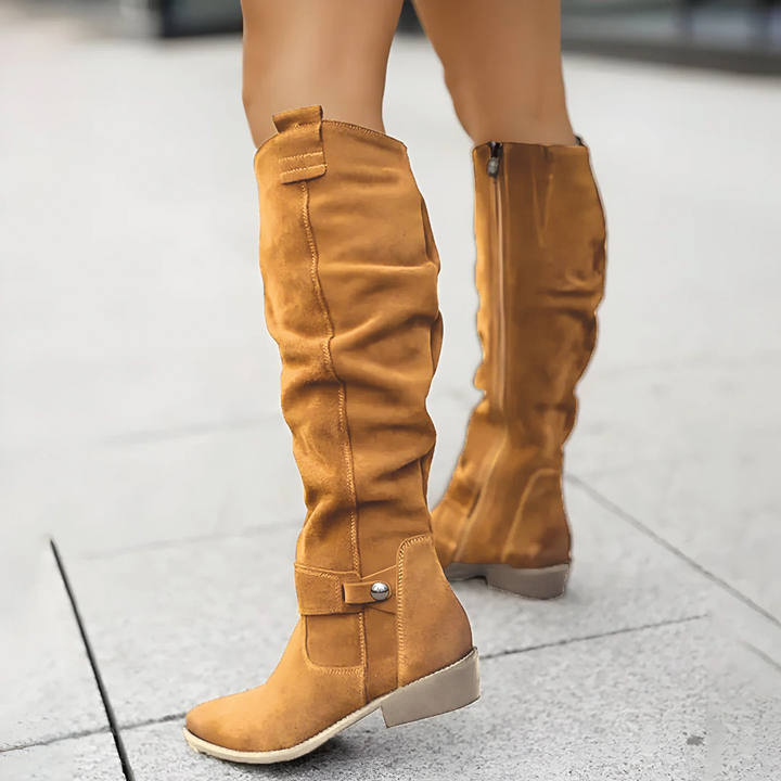 Clara | The Polished Knee Boot