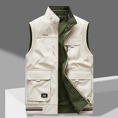 Connolly | Men's Reversible Utility Gilet with Multi-Pocket Front