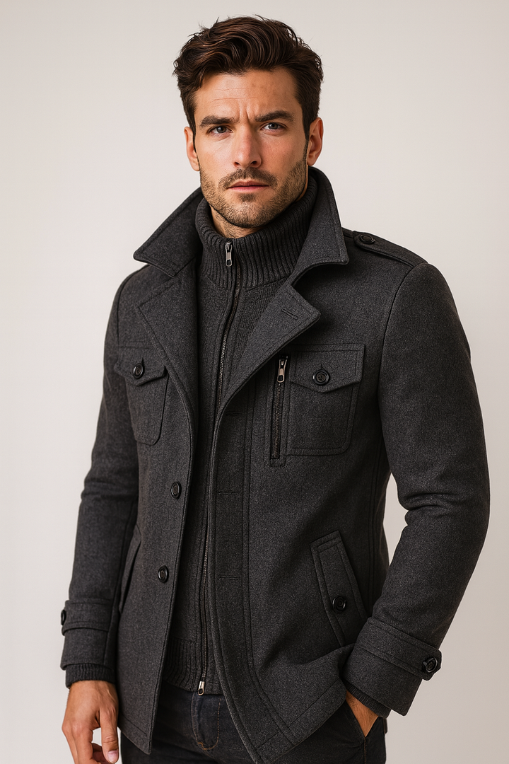 Amhlaoibh | The Tailored Double-Breasted Overcoat