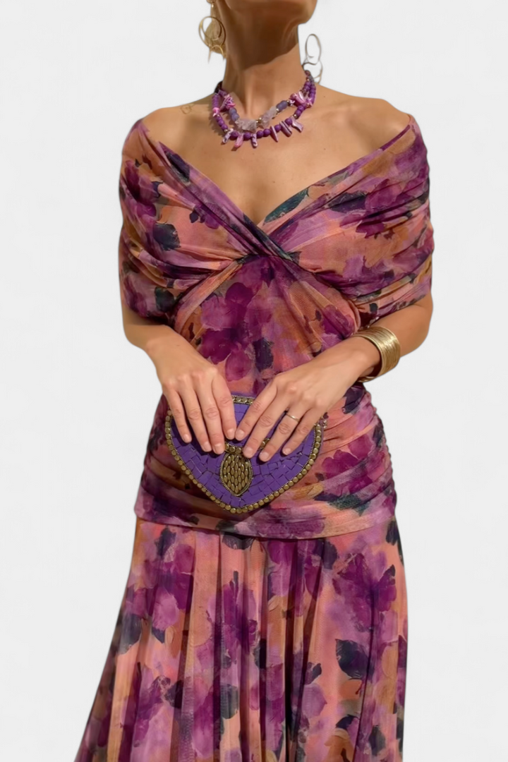 Lucasta | Elegant Off-Shoulder Dress