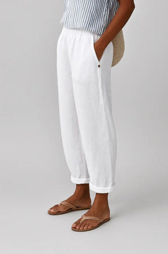 Maeve | Women's Tapered Cropped Trousers with Elasticated Waist