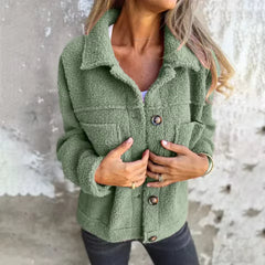 Rosaline | Lapel Collar Coat with Button Front