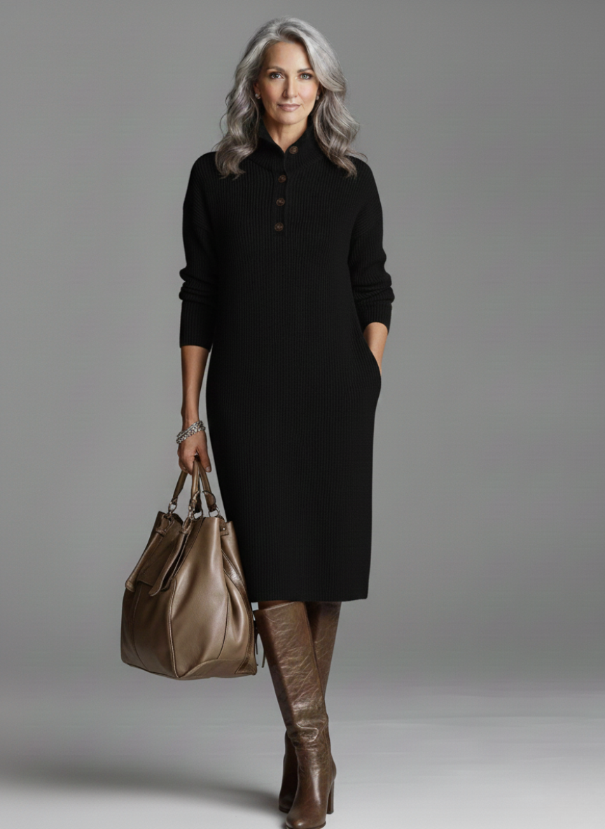 Halle | The Sleek Ribbed Midi