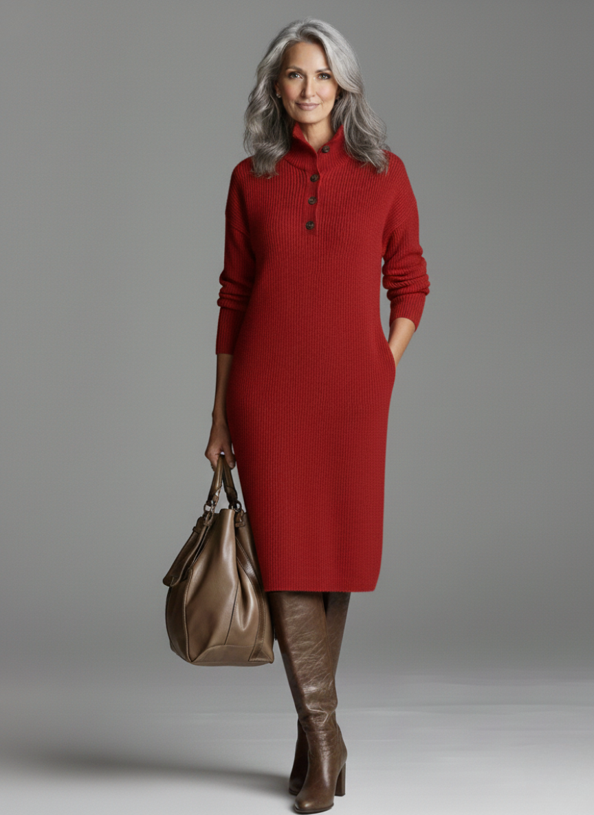 Halle | The Sleek Ribbed Midi