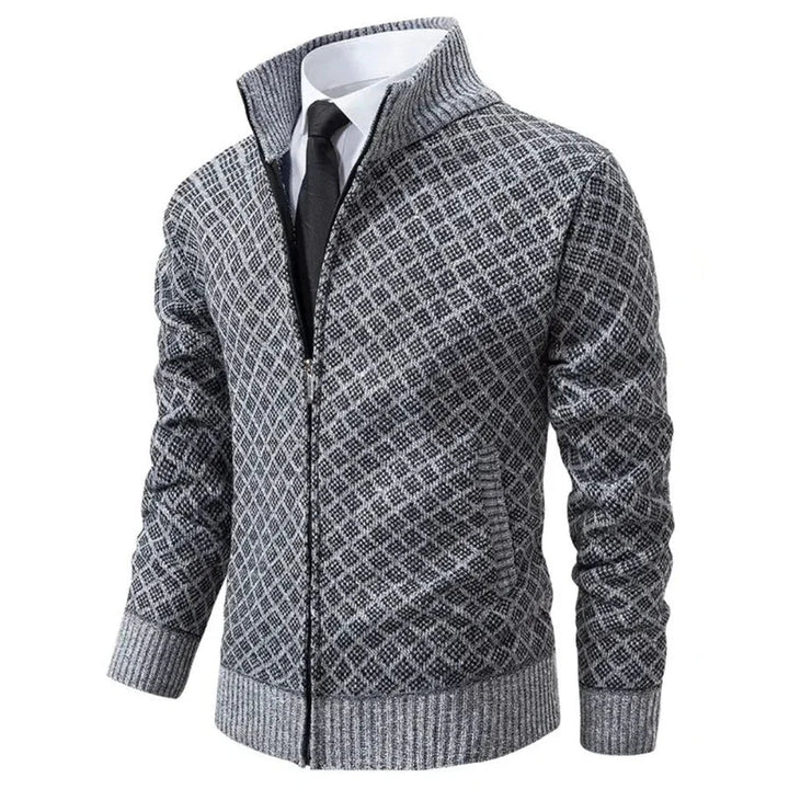 Ultán | The Stand-Collar Zip Cardigan