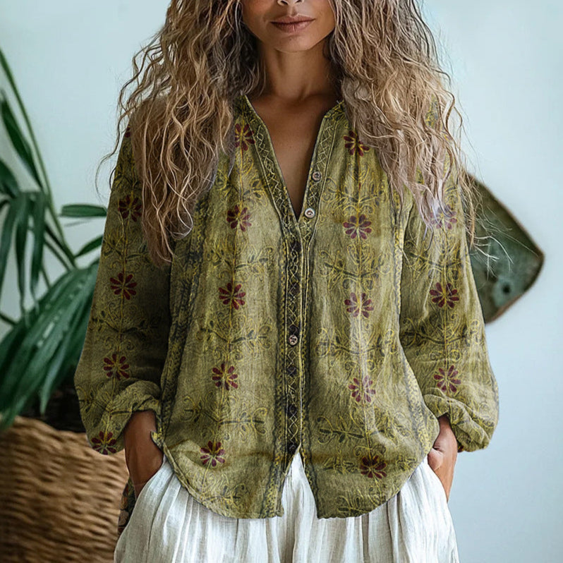 Éabha | The Vintage Print Button Shirt