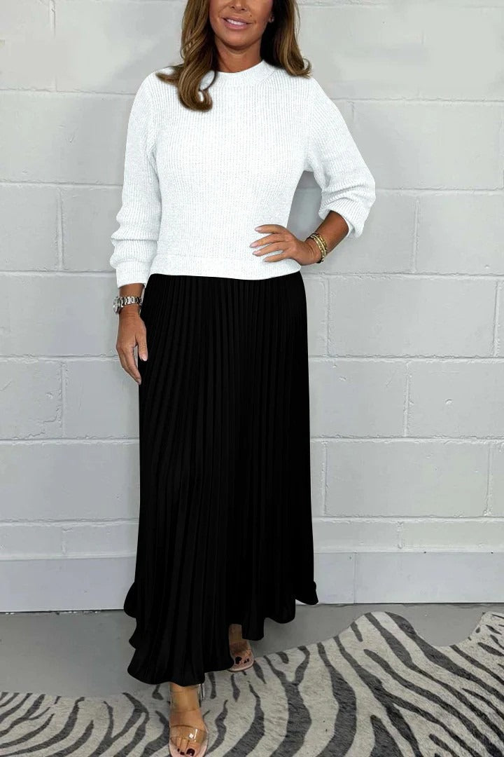 Saorla | The Long-Sleeve Pleated Maxi