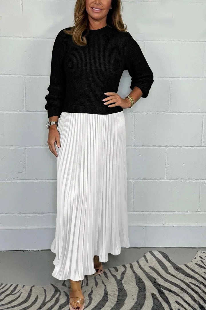 Saorla | The Long-Sleeve Pleated Maxi