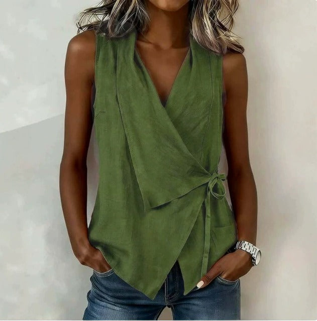 Áebgrena | The Sleeveless Blouse, Refined