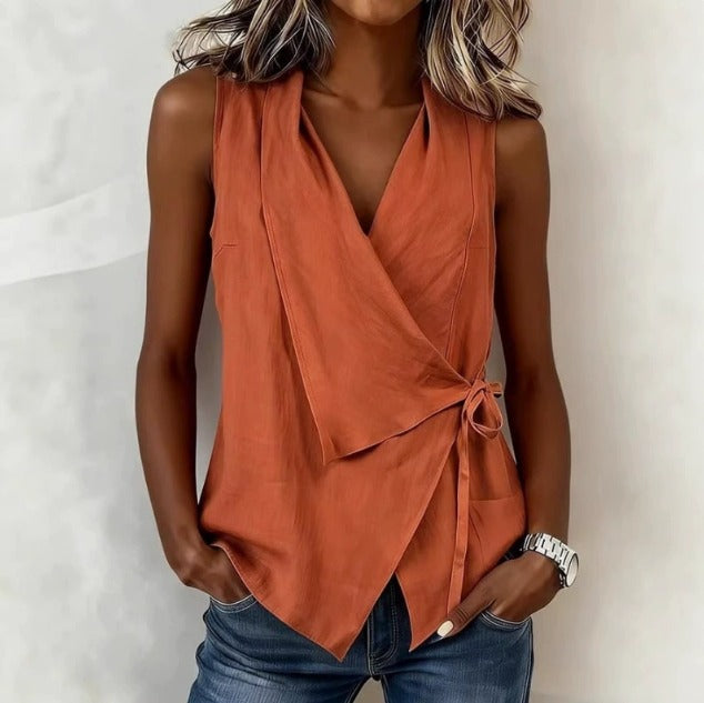 Áebgrena | The Sleeveless Blouse, Refined