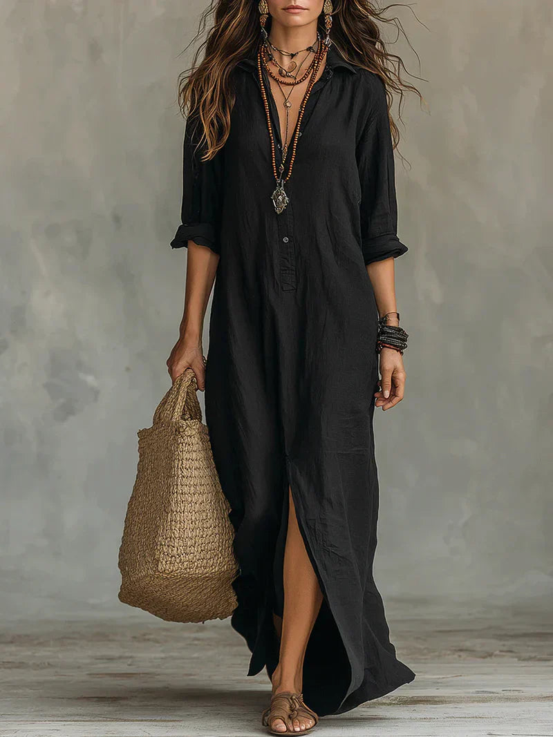 Ríonach | The Boho Button-Down Maxi