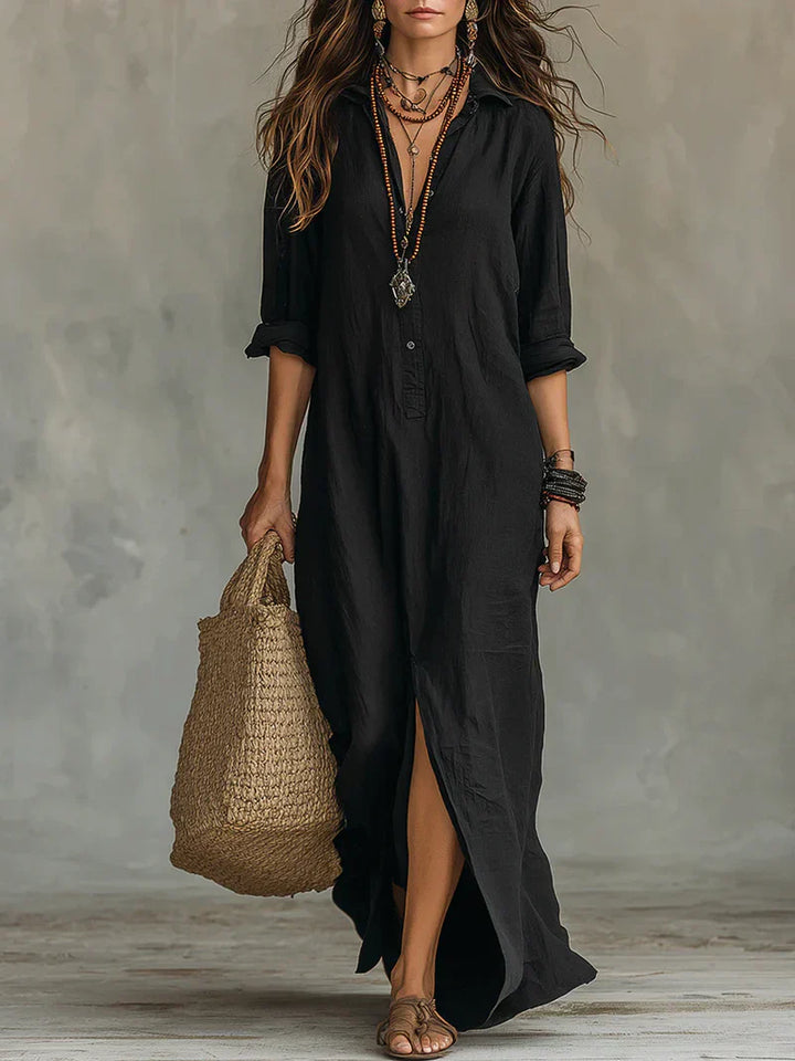 Ríonach | The Boho Button-Down Maxi