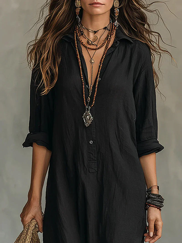 Ríonach | The Boho Button-Down Maxi