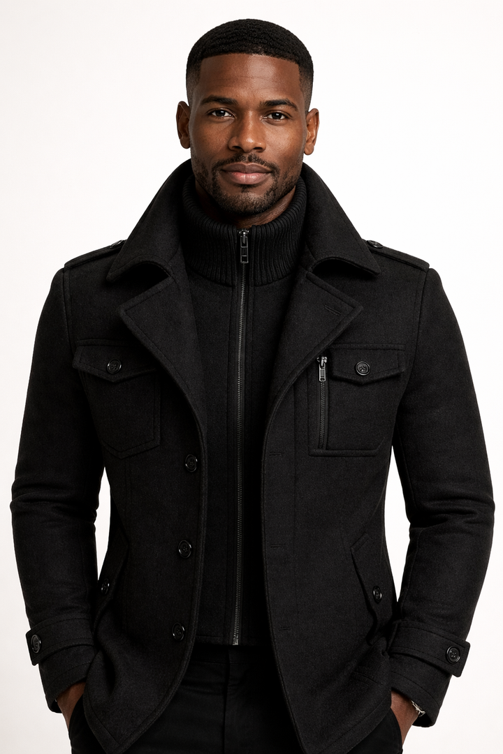 Amhlaoibh | The Tailored Double-Breasted Overcoat