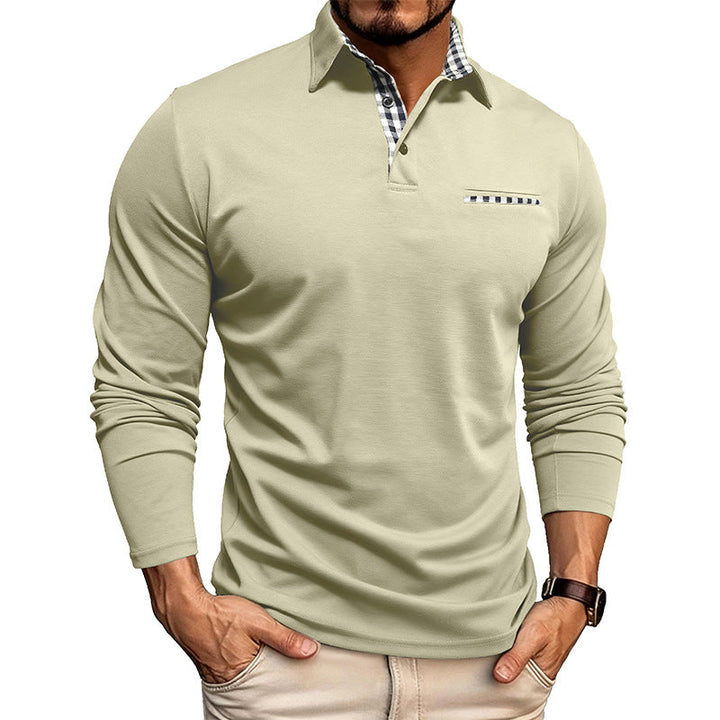 Tomás | The Long-Sleeve Checkered Polo