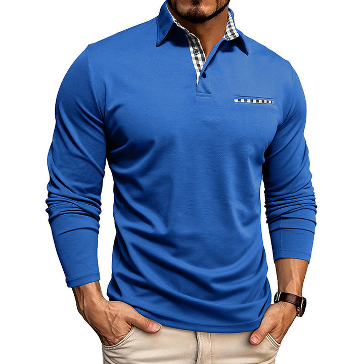 Tomás | The Long-Sleeve Checkered Polo